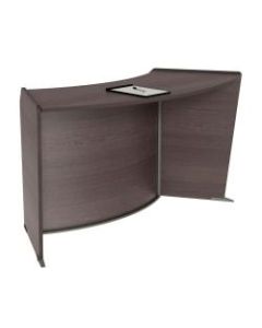 Linea Italia, Inc 63inW Curved ADA Reception Desk, Mocha