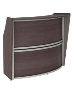 Linea Italia, Inc 70inW 1-Unit Curved Reception Desk, Mocha