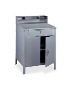 Tennsco Foremans Closed Style Desk, Medium Gray