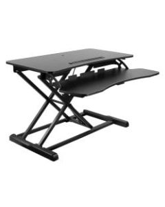 Mount-It MI-7953 Adjustable Standing Desk Converter With Keyboard Tray, 20-13/16inH x 34-5/8inW x 7inD, Black