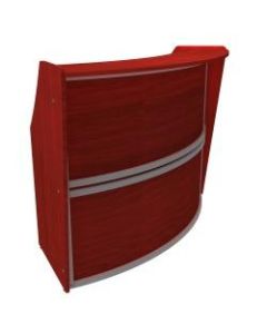 Linea Italia, Inc 70inW 1-Unit Curved Reception Desk, Cherry