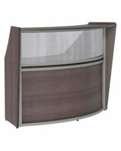 Linea Italia, Inc 70inW Curved Reception Desk, Mocha