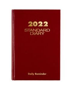 AT-A-GLANCE Standard Daily Diary, 5-3/4in x 8-1/4in, Red, January To December 2022, SD38913