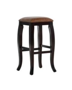 Linon Home Decor Products Rockford Backless Bar Stool, Wenge/Caramel
