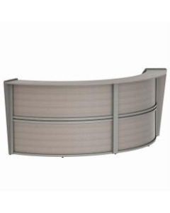 Linea Italia, Inc. 124inW Curved Modern Reception Desk, Ash