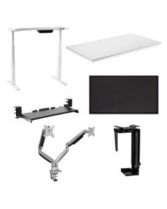 Mount-It Executive Pro Plus 6-Piece Standing Desk Set, 48inH x 24inW x 12inD, White