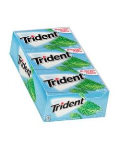 Trident Sugar-Free Mint Bliss Gum, 14 Pieces Per Pack, Box Of 12 Packs