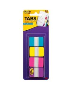 Post-it Tabs With On-The-Go Dispenser, 1in, Assorted Colors, Pack Of 88 Tabs