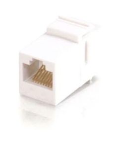 C2G RJ45 (8P8C) Coupler Keystone Insert Module - White - 1 x RJ-45 Female - White