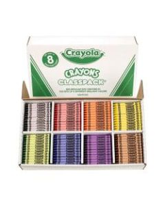 Crayola Classpack Standard Crayons, 8 Assorted Colors, Pack Of 800 Crayons