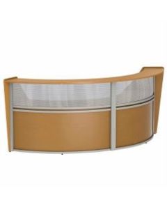 Linea Italia, Inc 2-Unit 124inW Curved Reception Desk, Maple