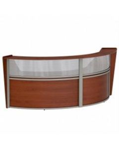 Linea Italia, Inc 2-Unit 124inW Curved Reception Desk, Cherry