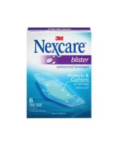Nexcare Blister Waterproof Bandages, 1 1/16in x 2 1/4, Clear, Box Of 6