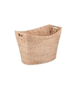 Honey-Can-Do Water Hyacinth Baskets, Tall, Natural/Brown, Pack Of 3