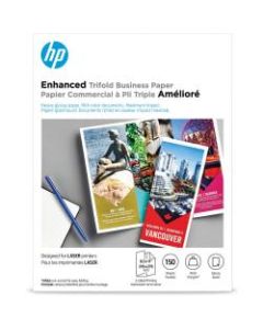 HP Laser Tri-Fold Brochure Paper, Letter Size (8 1/2in x 11in), 40 Lb, Ream Of 60 Sheets