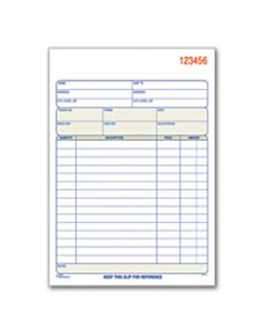 Office Depot Brand Sales Order Book, 5 1/2in x 8 3/8in, 3-Part, White/Canary/Pink, Book Of 50 Sheets