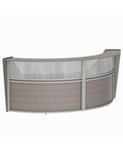 Linea Italia, Inc 2-Unit 124inW Curved Reception Desk, Ash