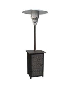 Hanover 7-Ft. Square Wicker Propane Patio Heater - Gas - Propane - 14.07 kW - 16 Sq. ft. Coverage Area - Outdoor - Brown, Hammered Bronze