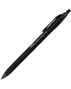 Integra Triangular Barrel Retractable Ballpnt Pens - Medium Pen Point - Black - Black Plastic Barrel - 12 / Dozen
