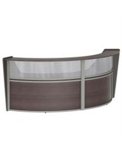 Linea Italia, Inc 2-Unit 124inW Curved Reception Desk, Mocha