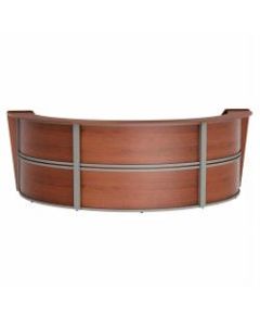 Linea Italia, Inc 143inW 3-Unit Curved Reception Desk, Cherry