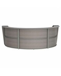 Linea Italia, Inc 143inW 3-Unit Curved Reception Desk, Ash