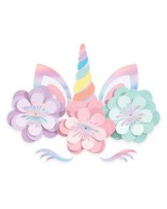 Amscan Magical Rainbow Birthday Unicorn Wall Decoration, 10-1/2in x 6-5/8in, Multicolor