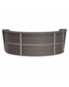 Linea Italia, Inc 143inW 3-Unit Curved Reception Desk, Mocha