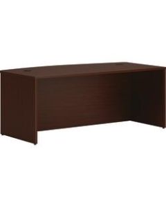 HON Mod Bowfront 72inW Desk, Mahogany