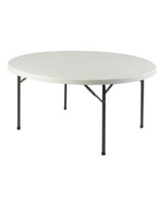 Lorell Banquet Folding Table, Round, 5 11/12ftW, Platinum