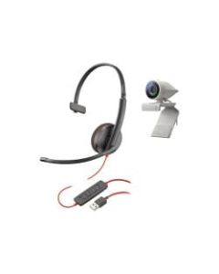 Poly Studio P5 - Web camera - color - 720p, 1080p - audio - USB 2.0 - with Poly Blackwire 3210 Headset