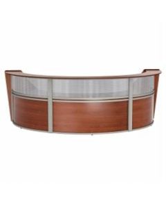 Linea Italia, Inc 3-Unit 143inW Curved Reception Desk, Cherry