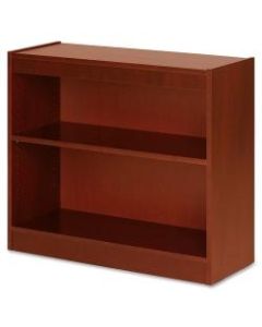 Lorell Veneer Bookcase, 2-Shelf, 30inH, Cherry