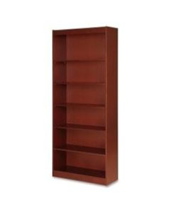 Lorell Veneer Bookcase, 6-Shelf, 84inH, Cherry