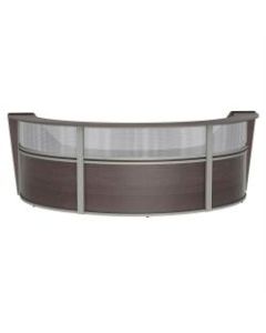 Linea Italia, Inc 3-Unit 143inW Curved Reception Desk, Mocha