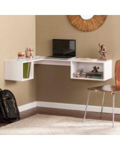 Southern Enterprises Fynn Wall-Mount Corner Desk, White