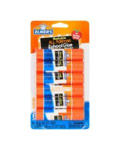 Elmers All-Purpose School Glue Sticks, 1.27 Oz, Pack Of 6
