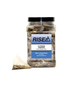 RISE NA Organic Citron Green Tea, 8 Oz, Canister Of 50 Sachets