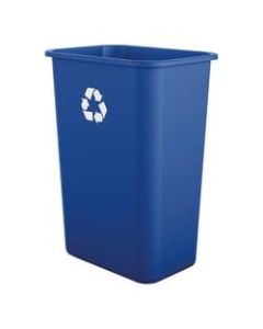 Suncast Commercial Desk-Side Rectangular Resin Recycling Bins, 10 Gallons, Blue, Pack Of 12 Bins