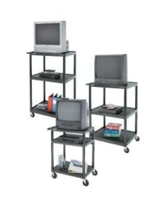 Da-Lite PIXMate PL Series PL9-40R - Cart for TV and monitor - PVC, high-density polyethylene - black - screen size: up to 25in
