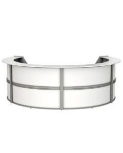 Linea Italia, Inc 142inW 4-Unit Curved Reception Desk, White