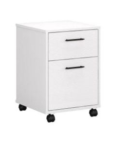 Bush Business Furniture Key West 15-3/4inD Vertical 2-Drawer Mobile File Cabinet, Pure White Oak, Standard Delivery