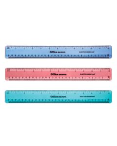Office Depot Brand Plastic Ruler, 12in, Assorted Colors (No Color Choice)