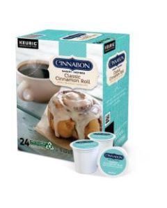 Cinnabon Classic Single-Serve Coffee K-Cup, Cinnamon Roll, Carton Of 24