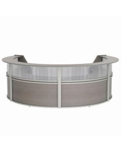 Linea Italia, Inc 4-Unit 142inW Curved Reception Desk, Ash