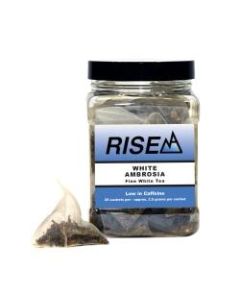 RISE NA White Ambrosia Tea, 8 Oz, Canister Of 25 Sachets