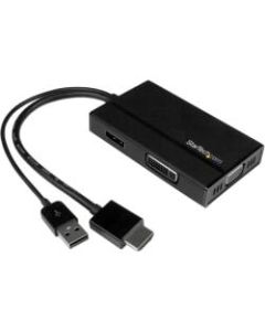 StarTech.com Travel A/V Adapter 3-in-1 HDMI to DisplayPort VGA or DVI - HDMI Adapter - 1920 x 1200 - DVI/DisplayPort/HDMI/USB/VGA A/V Cable for Projector, Ultrabook, Monitor, Notebook