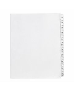 Avery Preprinted Laminated Gold-Reinforced Tab Dividers, 8 1/2in x 11in, White Dividers/White Tabs, 126-150, Pack Of 25 Tabs