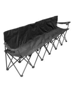 Creative Outdoor 6-Person Folding Straight Bench, Black