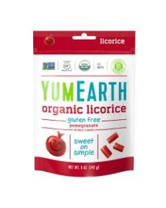 Yummy Earth Organic Gluten-Free Licorice, Pomegranate, 2 Oz, Pack Of 12 Bags